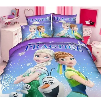 Disney Frozen Princess Practică Fete McQueen Masina Moana Set de lenjerie de Pat pentru Copii Băiat Fete Carpetă Acopere Set Decor Dormitor Twin 0