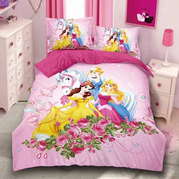 Disney Frozen Princess Practică Fete McQueen Masina Moana Set de lenjerie de Pat pentru Copii Băiat Fete Carpetă Acopere Set Decor Dormitor Twin 1