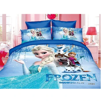 Disney Frozen Princess Practică Fete McQueen Masina Moana Set de lenjerie de Pat pentru Copii Băiat Fete Carpetă Acopere Set Decor Dormitor Twin 4