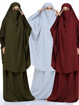 Femeile Musulmane Eid Jilbab-Ul Hijab Rochie De Rugăciune Îmbrăcăminte Abaya Mult Khimar Ramadan Rochie Abayas Fusta Seturi Islamic Haine Niqab