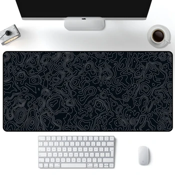 Mare Artă Mousepad Alb-Negru Birou Protector Pad pe Masă Tampoane de Calculator Mat Xxl Mouse-Pad Extins Pad Deskmat Birou Covor 3