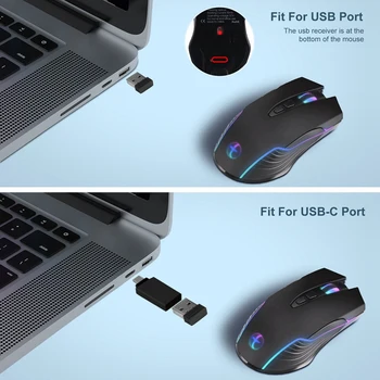 Wireless Gaming Mouse Mover Mouse-Ul Jiggler Cu Butonul On/Off Menține Computerul Treaz Liniștită, Faceți Clic Pe Reîncărcabilă Mouse-Ul Optic