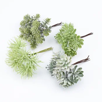 6piese Plante Artificiale Ieftine Festival Consumabile Plante Artificiale pentru Decor Nunta de Crăciun Coroane de Flori Decorative