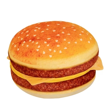 Noi Creative Drăguț Burger Jucărie De Pluș Moale Căptușit Pernă De Pluș Hamburger Pernă Fotoliu Perna Pentru Băieți Și Fete, Copii Cadou De Ziua De Nastere