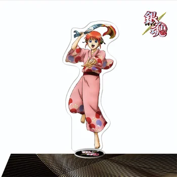 Anime Gintama Acrilic Cifre De Afișare Model De Placa De Cosplay Decor Birou Sakata Gintoki Shinpachi Kagura Breloc De Colectie