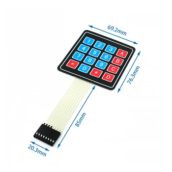 1*4 3*4 4*4 4*5 Matrix Matrice de la Tastatură 4 12 16 20 Cheie Buton Comutator Membrana LED Panou de Control Pad Pentru Arduino 1