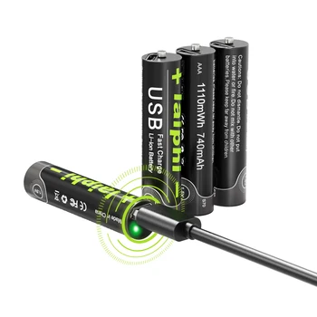 1.5 V USB AAA acumulator litiu-ion 1110mwh capacitate litiu-polimer reîncărcabilă litiu usb baterie aaa 3