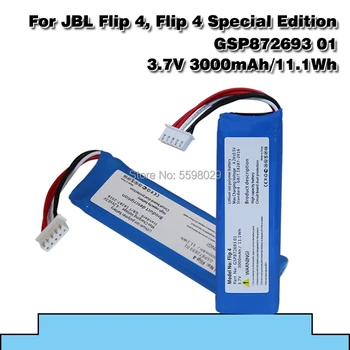 Baterie de înaltă Calitate GSP872693 01 3.7 V 3000mAh/11.1 Wh Baterie pentru JBL Flip 4, Flip 4 Special Edition 5