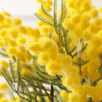 Fals Salcam Flori Artificiale Galben Mimoză Fructe Cireșe Ramură Nunta Acasă Decor De Masă False Salcam Flori Artificiale 1