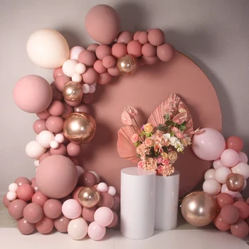 Chrome Aur Roz Pastel Baby Shower Ghirlanda Baloane Arcada Kit Verde Balon Pentru Ziua De Nunta Petrecere Copil De Dus Decor
