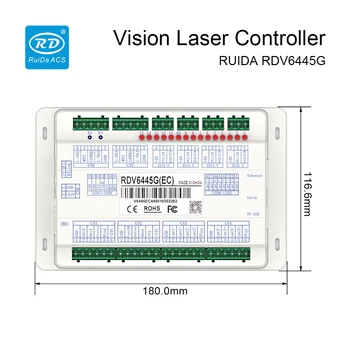 Ruida RDV6445G Mici Viziune Tăiere cu Laser și Gravură Sistem de Control Marchează Punctul de Tăiere 3