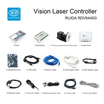 Ruida RDV6445G Mici Viziune Tăiere cu Laser și Gravură Sistem de Control Marchează Punctul de Tăiere 5