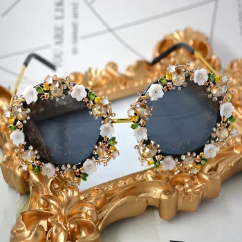MONIQUE ochelari de Soare pentru Femei Brand Designer de ochelari de Soare în stil Baroc de metal Gol sculptură Accesorii de Moda Doamnelor de Epocă Umbra UV400