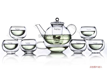 3PCS/LOT Nou Lohan dublu de sticlă rezistente la căldură Kung Fu ceașcă de ceai super gros 50ml geam dublu OL 0141