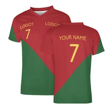 Personalizate Portugalia Acasă 2023 Nr. 7 Tricou De Fotbal Pentru Barbati Elegant Tricouri De Fotbal De Formare Personalizare Tricouri De Fotbal 0