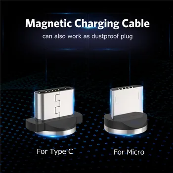 USLION Magnetic Cablu Micro usb de Tip C, Rapid de Încărcare Adaptor Micro Tip C Magnet Încărcător Pentru Iphone 7 Samsung S10 S9 Plus xiaomi