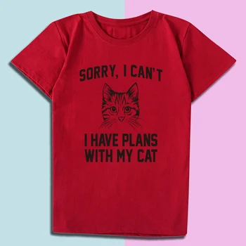 Țăranul de Vară 2020 Rau, dar nu am Planuri cu Pisica Mea Scrisoarea Imprimate cu Mânecă Scurtă, Haine Casual Tricou Femei din Bumbac