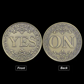 REPLICA 1 BUC Da Sau Nu Norocos Decizia Monedă de Bronz Monedă Comemorativă Retro Home Decor Clasic Magic Decor Acasă