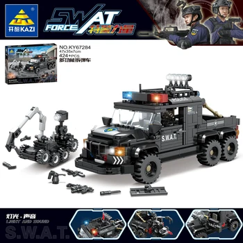 Copii de mașini blindate bloc jucărie băiat de 9 militară 6 poliție serie de 6-8 ani 10 rezervor 0