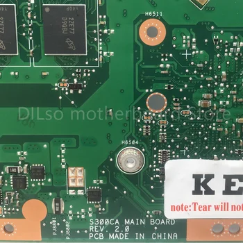 KEFU S300CA Placa de baza Pentru ASUS S300CA S300C S300 Laptop Placa de baza Testate de Lucru Cu I3-3217U I5-3517U I7-3537U CPU 4GB 0