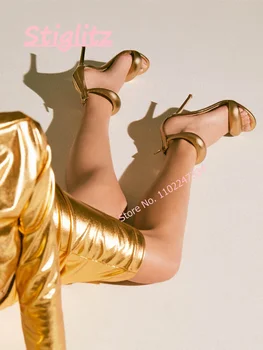 Femei Mov Sandale din Piele Solidă de Lux Elegant Rotund Deget de la picior Toc Subțire de Mare Spate cu Fermoar Transport Gratuit Petrecere Roman Pantofi