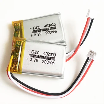5 BUC 402030 3.7 V 200mAh Litiu-Polimer LiPo baterie Reîncărcabilă + JST ZH 1,5 mm 3pin conector pentru Handheld GPS bluetooth Mp3 0