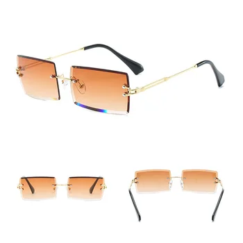 Fără ramă Dreptunghi ochelari de Soare Femei, Moda, Design Pătrat Glassrs Nuante de sex Masculin Ochelari de Soare Barbati 2023 Oculos de sol UV400 Ochelari