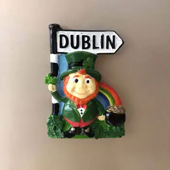 Drăguț Rășină Dublin, Belfast 3d Magnet de Frigider Irlanda Personaj de Desene animate de Animale de Miel Amintire Acasă Decorare Accesorii Cadouri